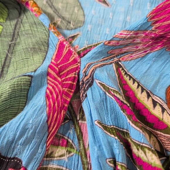 Rachel Rachel Roy Tropical Print Cropped Top, size medium - Picture 3 of 10